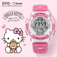 ZGO Sanrio Hello Kitty Kids' Watch Girls Girl Child Primary School Student Waterproof Luminous Cute Electronic Watches Gift 3052