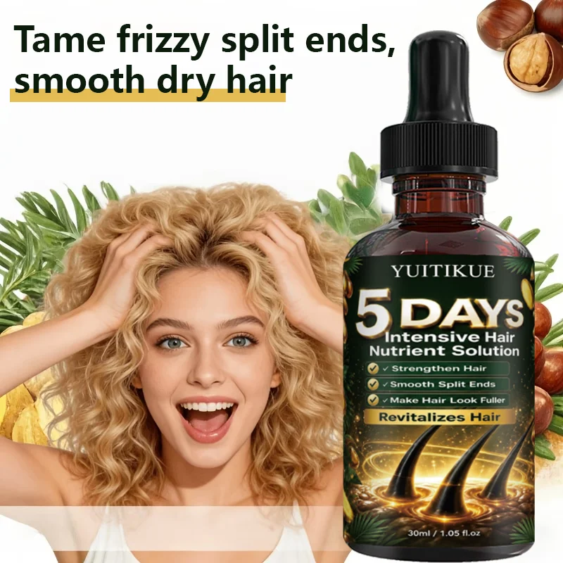 YUITIKUE 5 Days Revitalizing Hair Nutrient Solution Boost Hair Volume Strengthen Fragile Hair Deep Scalp Nourish Care Liquid