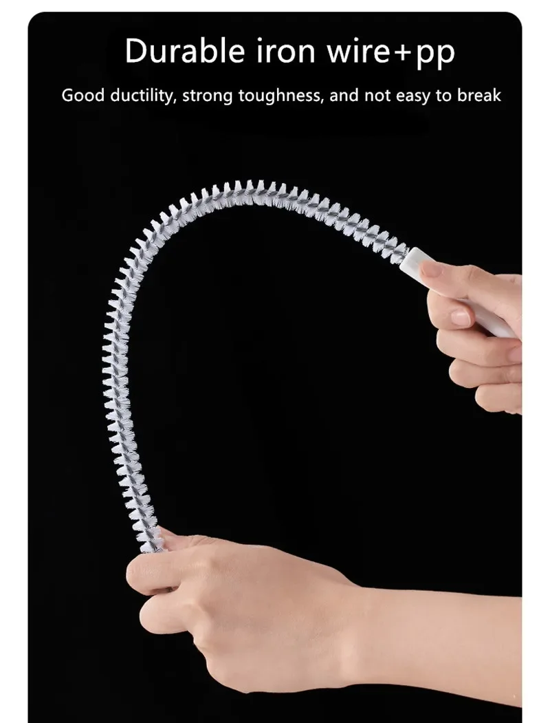Pipe Dredging Brush Long Clean Kitchen Bathroom Hair Sewer Sink Cleaning Drain Pipe Flexible Cleaner Clog Plug Hole Remover Tool 5