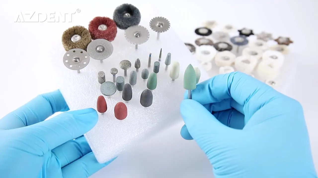 Strumenti Dentali Azdent Lucidatura Kit Professionale Per Lucidatura Ceramica E Porcellana - Laboratorio Odontoiatrico AZDENT Kit Lucidatura Protesi Dentarie - Foto 8