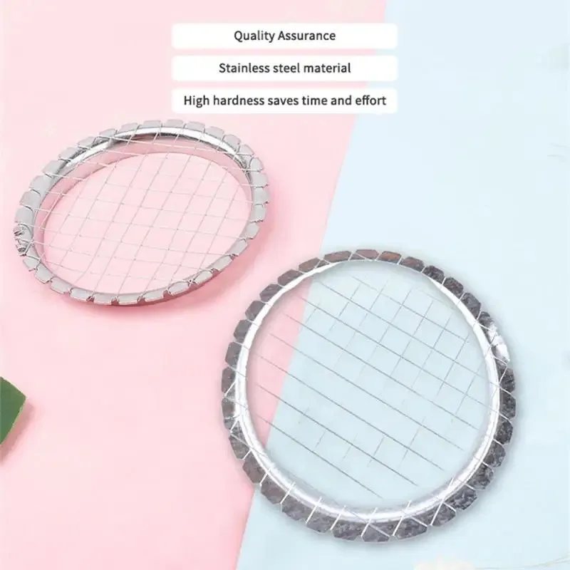 Stainless Steel Egg Slicer Cutter Mesh Grid Vegetable Fruit Chopper Salad Dessert Potato Cube Grid Cutting Kitchen