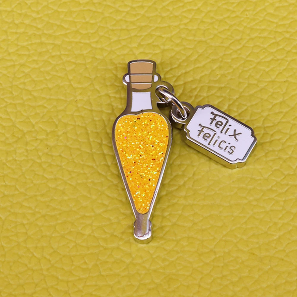 

Magic Glitter Bottle Hard Enamel Pin Lucky Badge Brooch for Jewelry Accessory