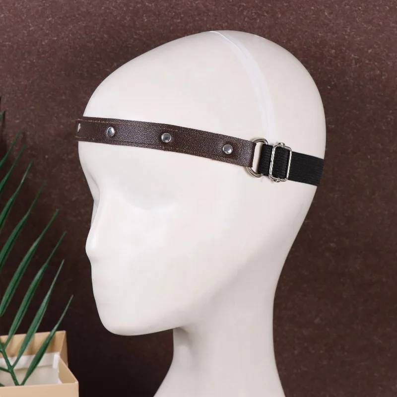 High Crown Gothic Headband | Black/Brown, Face-Shaping Cosplay Accessory