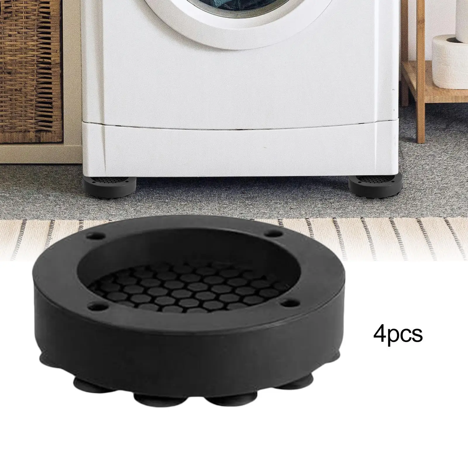 4 Pieces Vibration Pads Washing Machine Pads Multipurpose Non Slip Bottom for Coffee Tables Appliances Home Furnitur