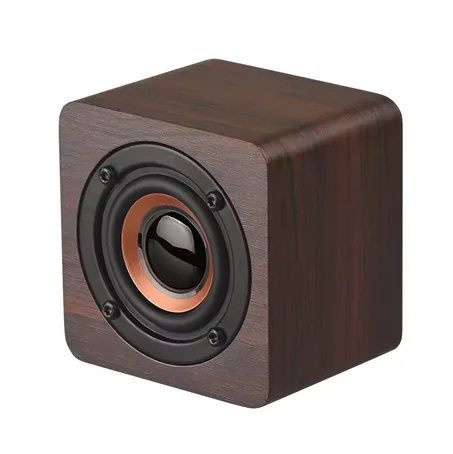 רמקולים ניידים מיני רטרו עץ אלחוטי סאבוופר בס עם סאונד חזק לסמארטפון או מחשב נייד