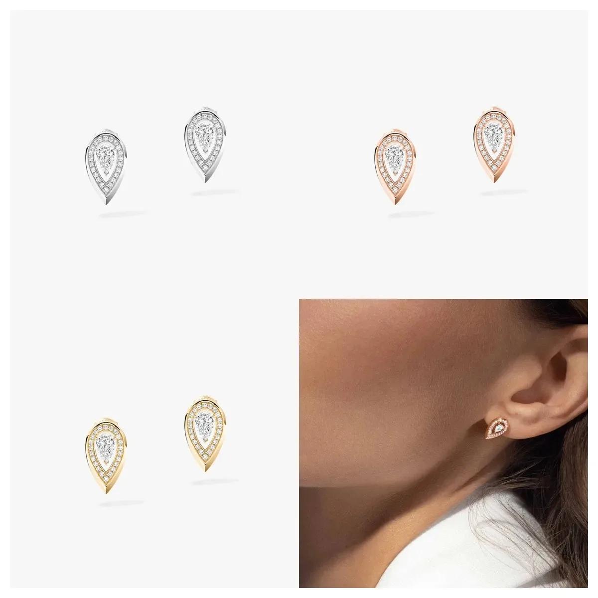 

Женские серьги-подвески из серебра 925 пробы, с платиной