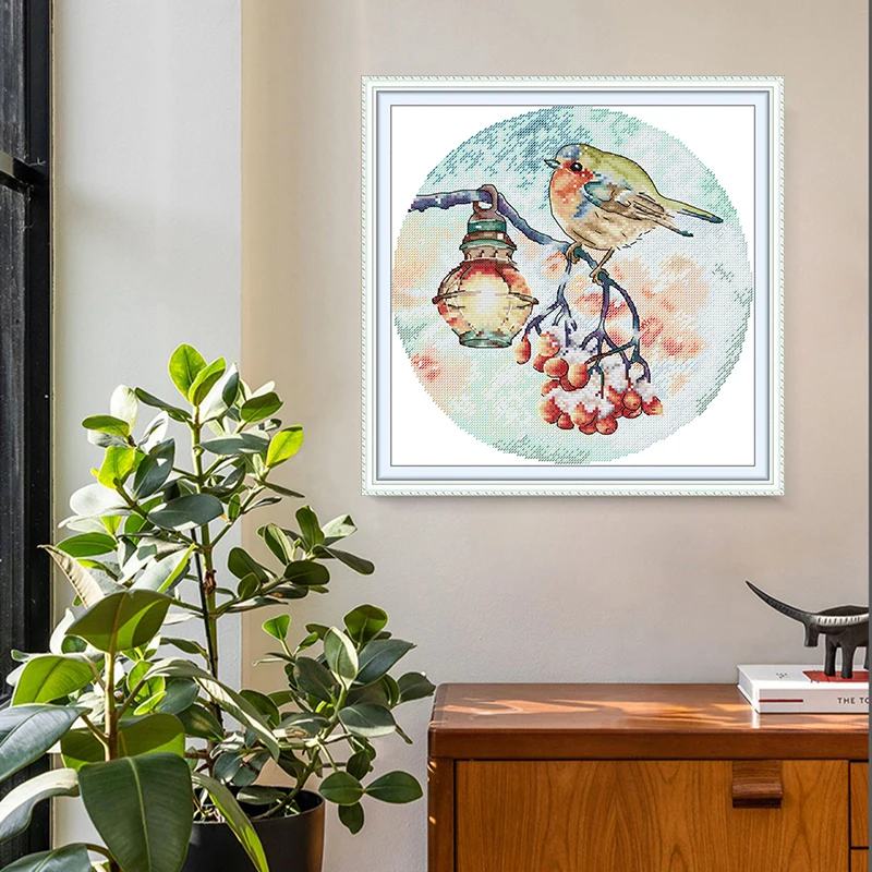 NKF Embroidery Painting Cross Stitch Kits Animal Pattern DMC Printed Aida Fabric Canvas DIY Handmade Home Decoration