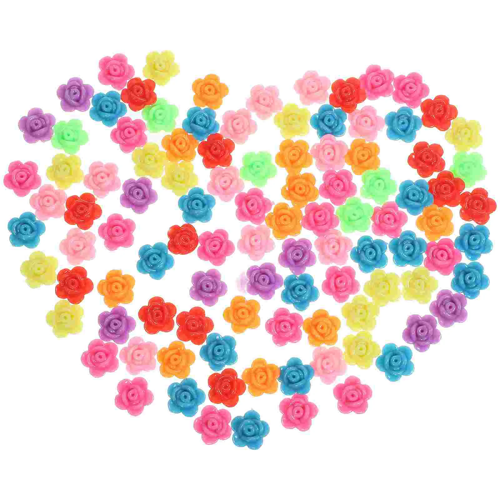 

300 Pcs Meticulous Simulated Rose Beads Child Jewellery Jewelry Making Resin Ornament