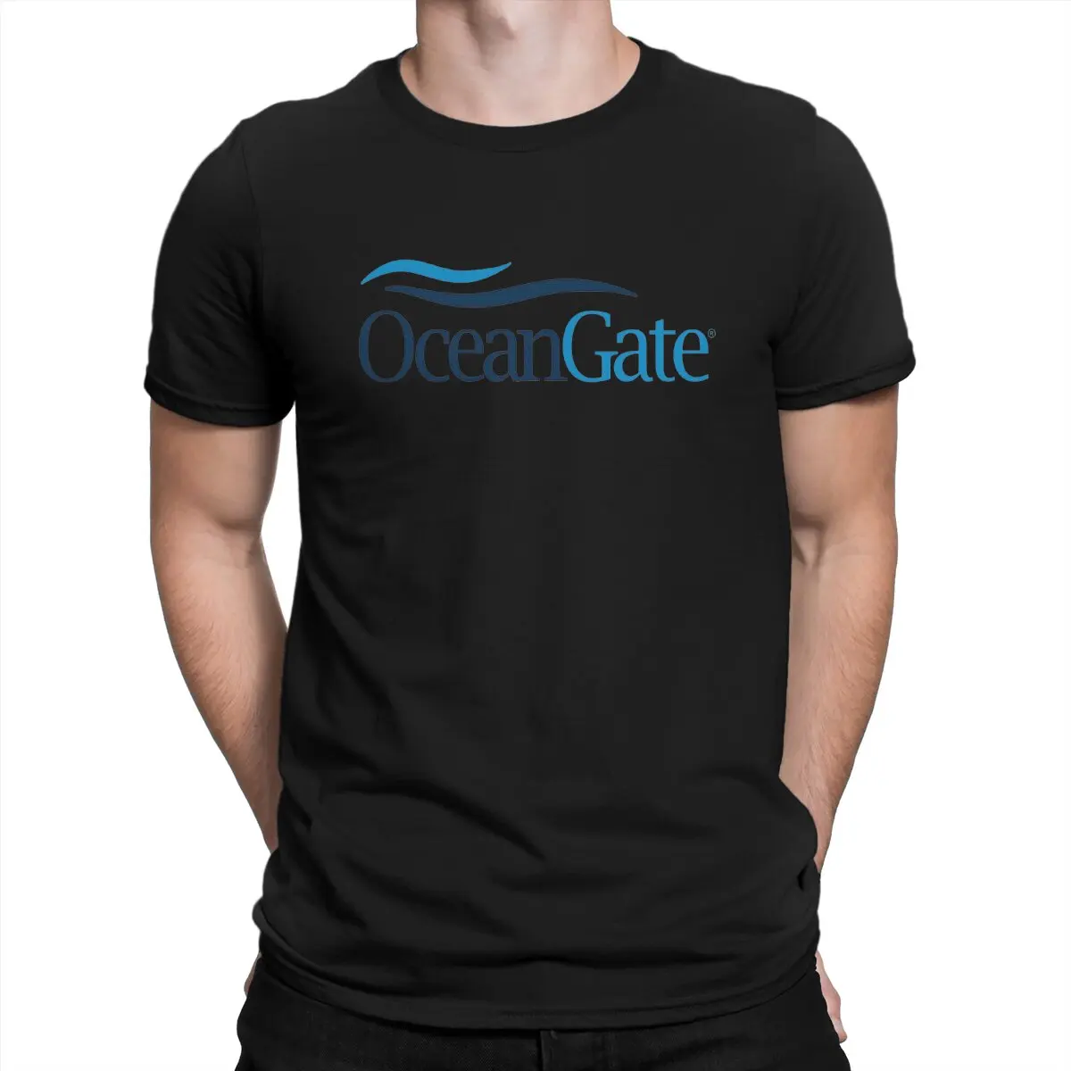 

Мужская футболка с надписью компании по исследованию подводного плавания OceanGate, одежда из чистого хлопка, забавная фотография с коротким рукавом