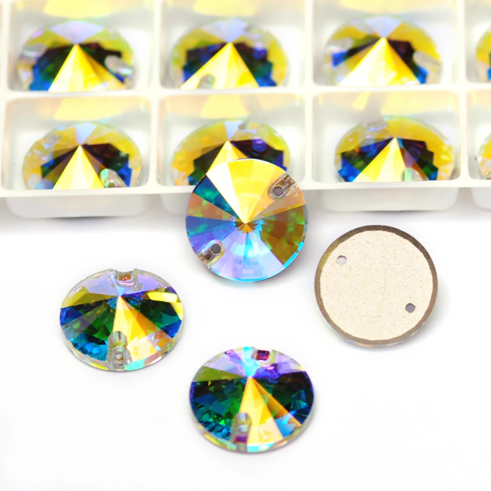 Premium Round Sew-On Rhinestones – Flat Back Glass Stones