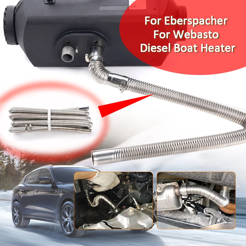 Diesel Heater Exhaust Pipe 200/300cm 25mm Stainless Steel