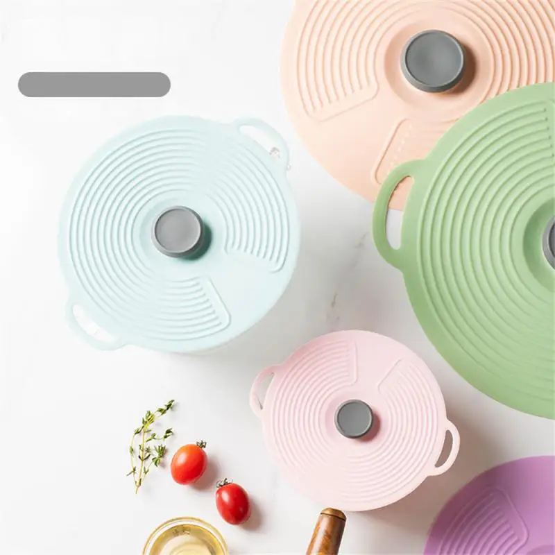 Silicone Covers Silicone Pot Cover Two-Color Preservation Anti-Overflow Sealed Oil Parts
