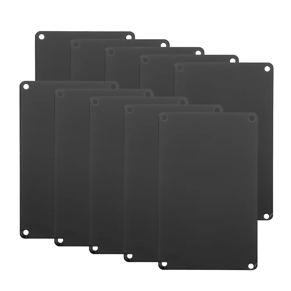 Aluminum Name Signs 10Pcs Blank Nameplate Engraving Sign Oxidized Black Aluminum Paint Sign Aluminum Name Signs DIY Engraving Blank Signs