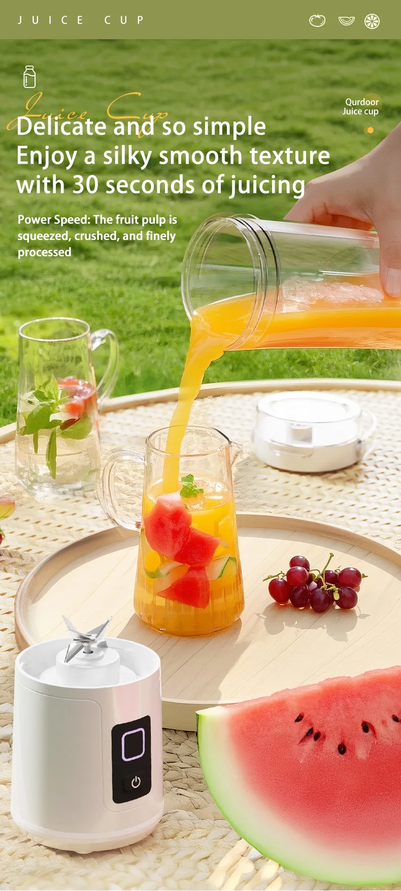 Tragbarer Elektrischer Mixer Für Shakes Und Smoothies_voghion.com
