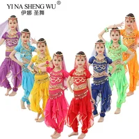 Children Belly Dancer Costume Carnaval Egypt Outfits Belt Kids India Dancing Wear Girls Bollywood Performance Bellydance Set