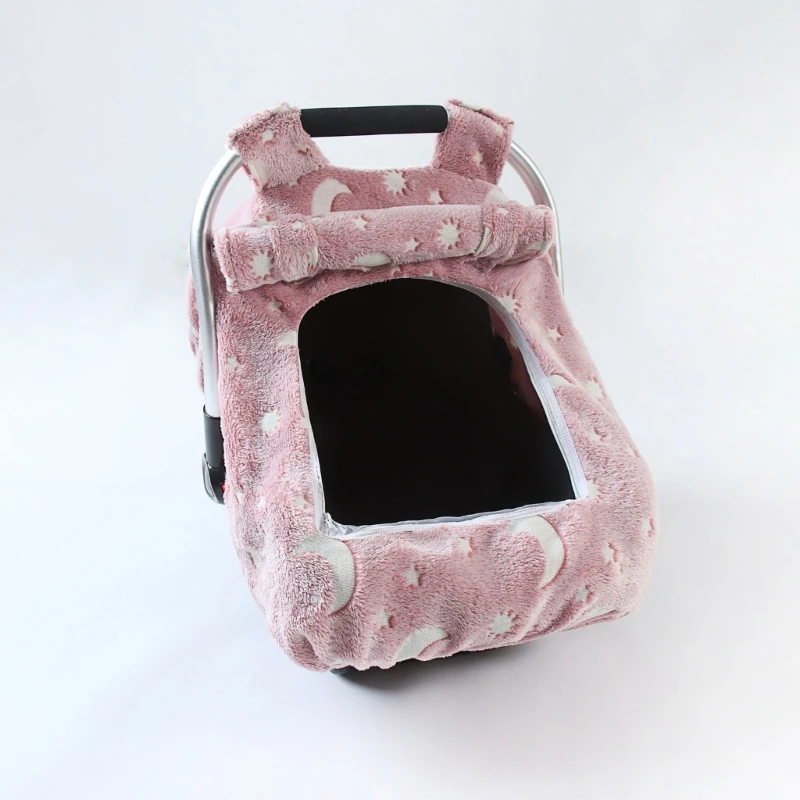 Soft Flannel Car Seat Canopy 4