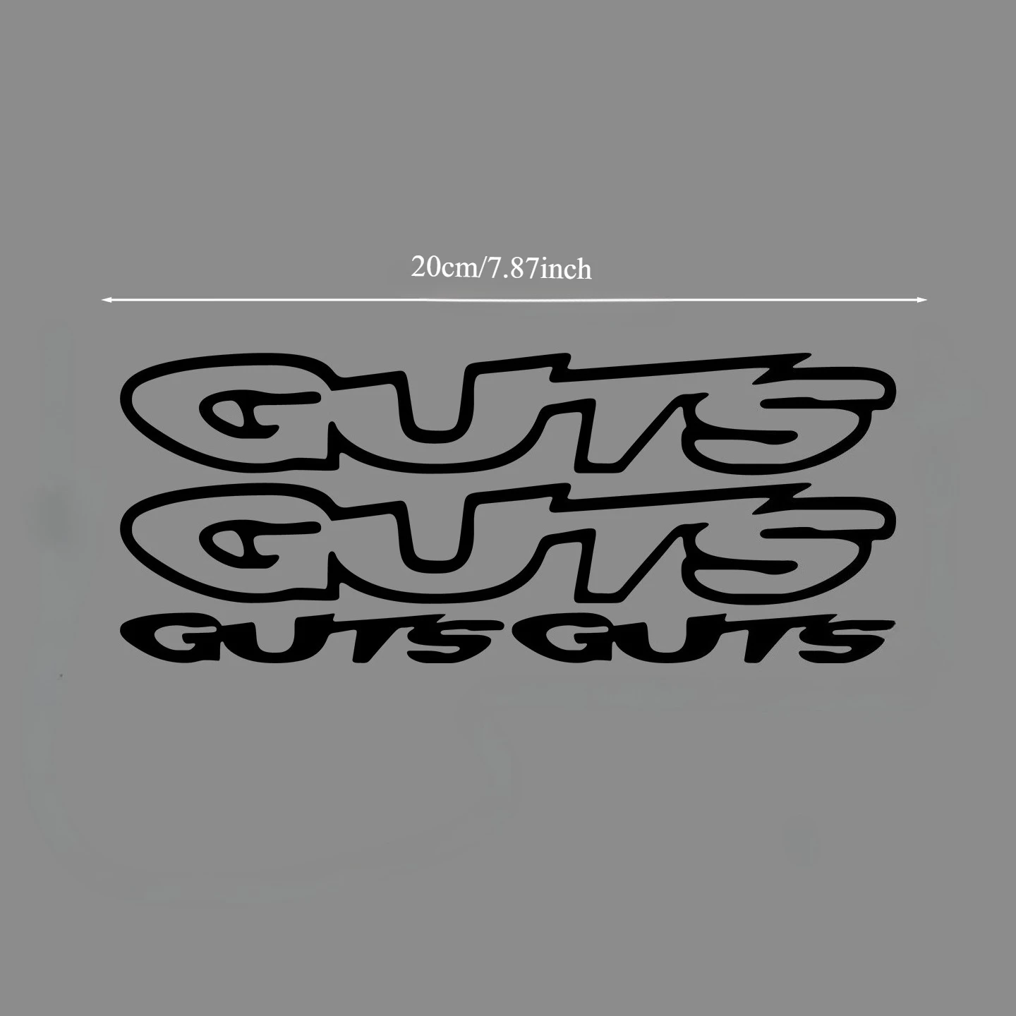 반사형 GUTS 고딕 그래피티 방수 스크래치 방지 비닐 스티커 (자동차, 오토바이, 트럭용)