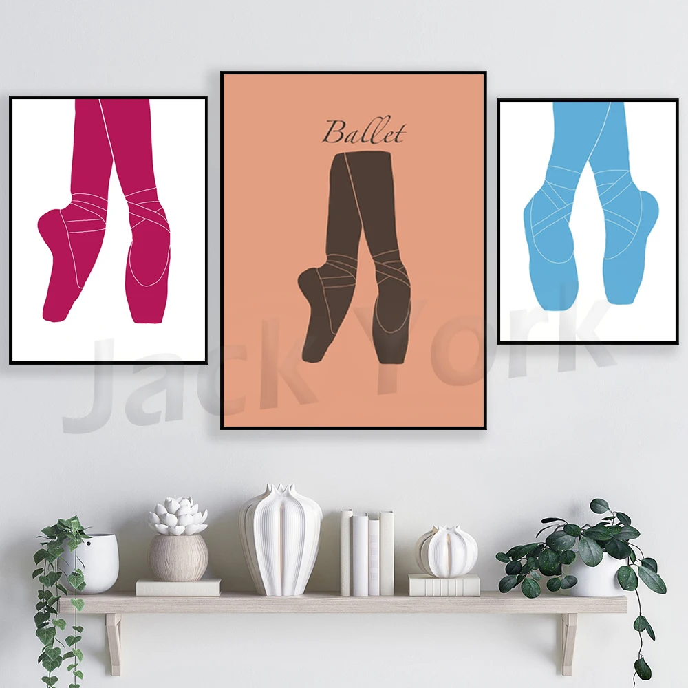 

BALLET PRINT, Ballet Shoe illustration,Digital print, Home decor print, Modern wall art, Ballerina poster