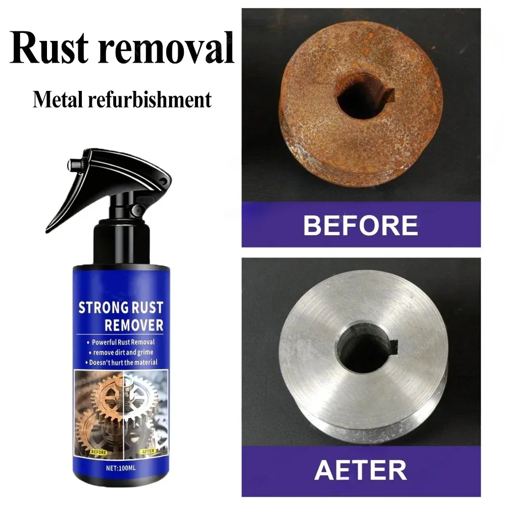 Car Rust Remover Auto Exhaust Pipe Rust Derusting Spray Quickly Wheel Hub Care Clean Metal Iron Prowder Stain Removal Agent