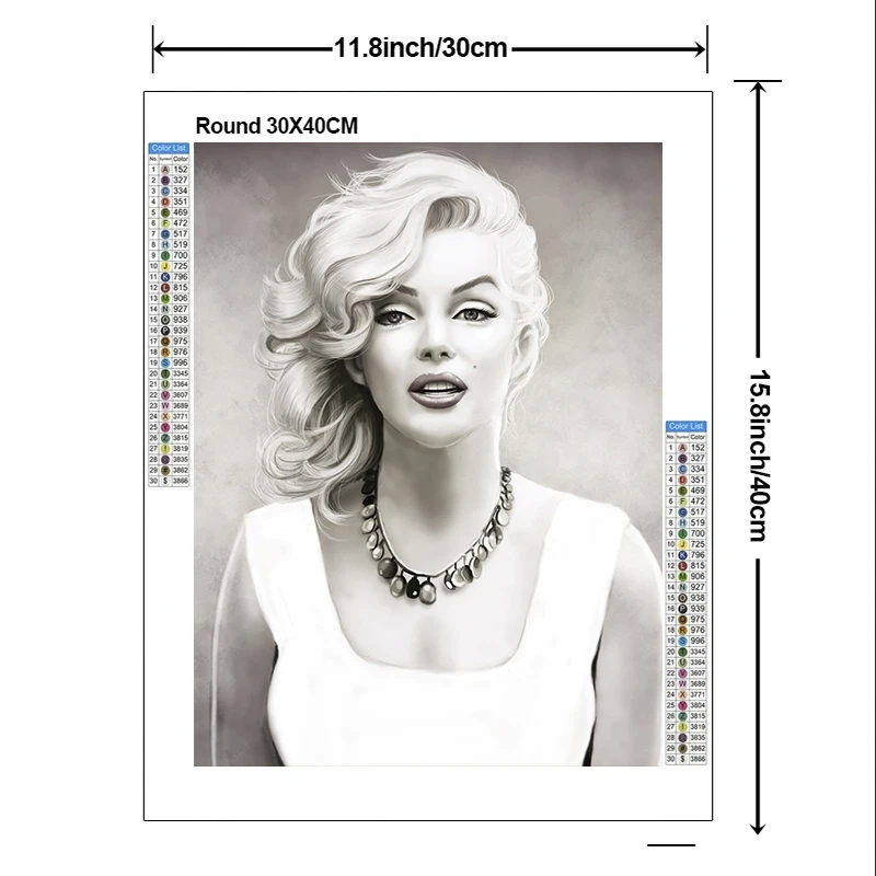 5D DIY Marilyn Monroe zestaw do malowania diamentami haft diamentowy kolory olej obraz ręcznie DIY mozaika ozdoby do dekoracji wnętrz