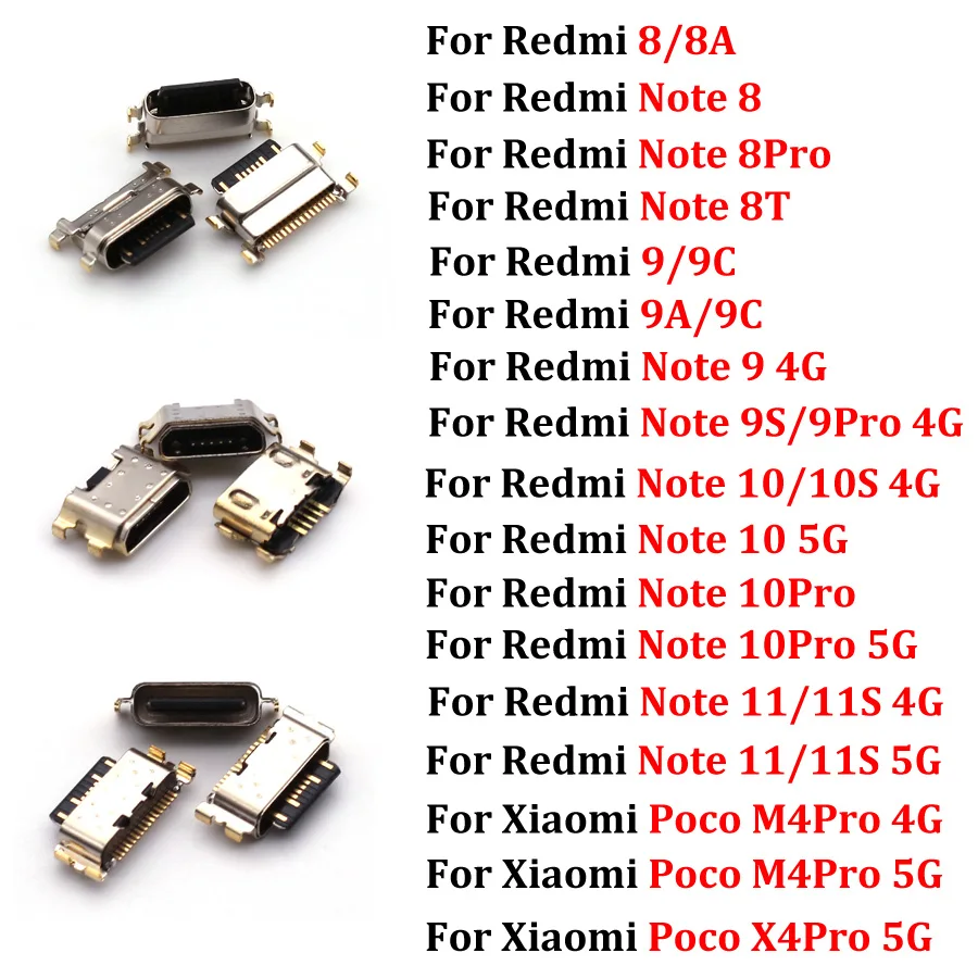 10-Pack USB Charging Socket Port Plug Dock Charger Connector