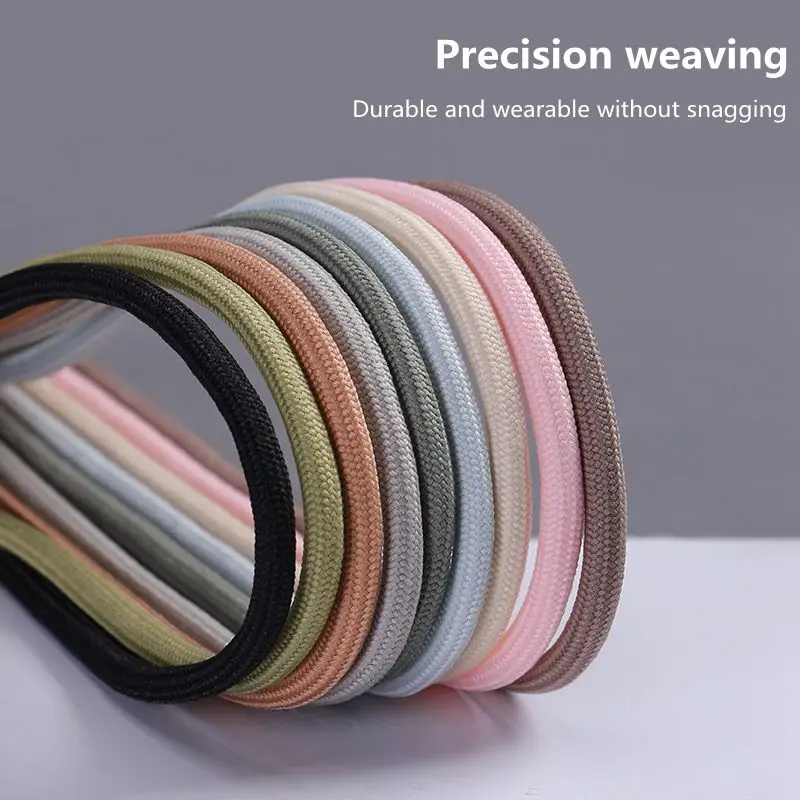 1 Pair Round Shoelaces Rubber Band For Shoes Polyester Solid Classic For Sport Fashion Boot Sneaker Shoe Laces Strings 20 colors