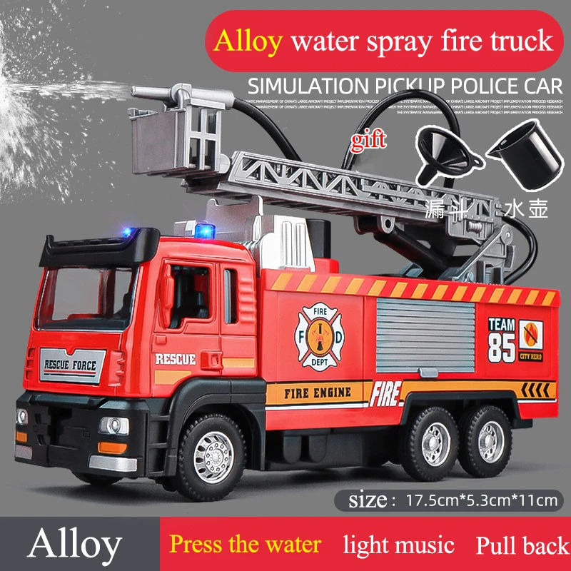 Caminhão de Bombeiros Com luz e Som Escada Sobe Gira 1:16 Brinquedo  Infantil Shiny Toys 000435 : : Brinquedos e Jogos