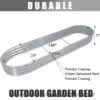 12x2x1FT Galvanized Raised Garden Bed Outdoor Planter Box for Vegetables Flowers Herbs Fruits, Easy Setup