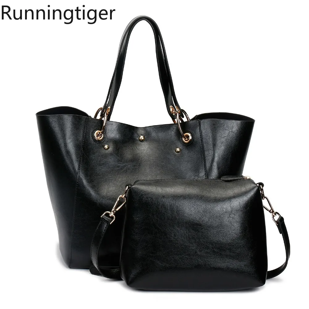 Genuine Leather Double handle Shoulder Handbag Bag for Women Black Tote bag  Female Bag white Fashion Women's Party Bag Ladies - AliExpress