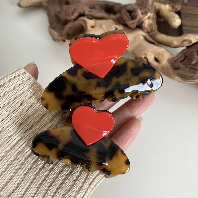 TwinkLei Korea Acetate Hair Clip Girl Love Grab Clip Lady Back Head Plate Hair Shark Clip Hair Accessories for Women