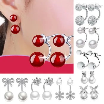Natural Stone Stud Earrings For Women Silver Color Plated Earing Oorbellen Earings brinco Jewelry Gift earring Wholesale 2025