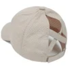 Breathable Fashion Unisex Baseball Cap Solid Color Cross Ponytail Baseball Cap for Outside Sun Protections 4