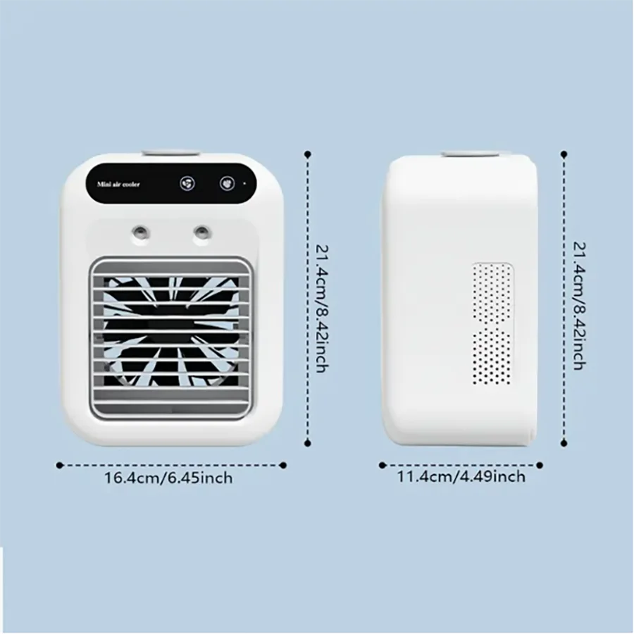 Mini Air Blower, Office Humidification And Ling, Small Bladeless Cold Fan, With Arechargeable 1800mAh Lithium ,spray_voghion.com