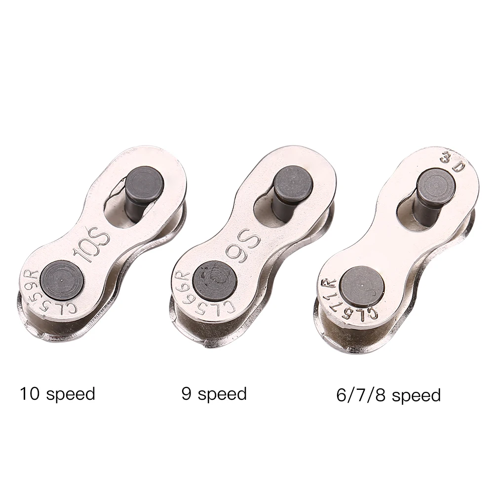 5 Pairs Bicycle Chain Link Connector Joints Magic Buttons Cycling Speed Quick Master Links for Mountain Bike 10/9/8/7/6 Speed