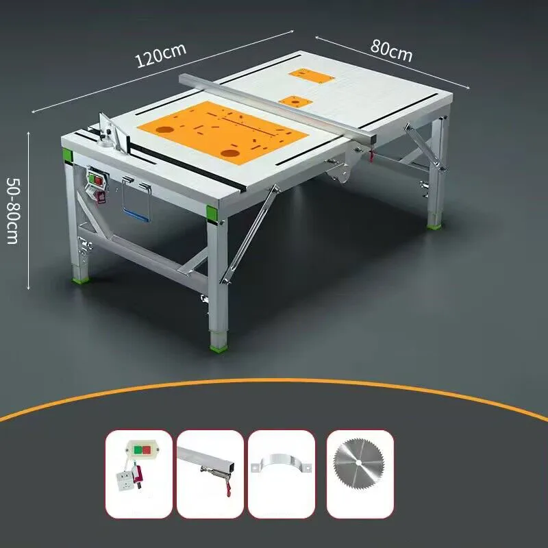 Bricolage établi pliant multifonctionnel établi pour le travail du bois table de scie à bois portable pliant levage table de scie décoration