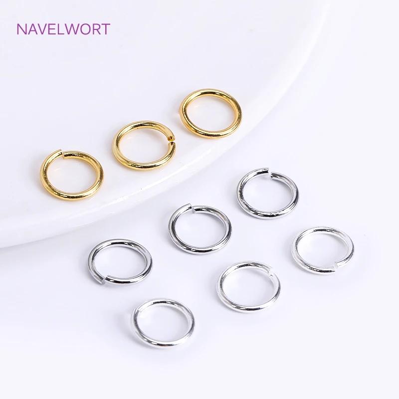 

18K Gold Plated Brass Open Jump Rings Split Rings Connecting Ring Accessories For Jewelry DIY Jewelry Material Wholesale