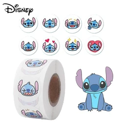 500pcs 1inch Disney Stitch Stickers Cartoon Paper Tape Stationery suppliers sealling Labels birthday Anime DIY Gifts Decoration