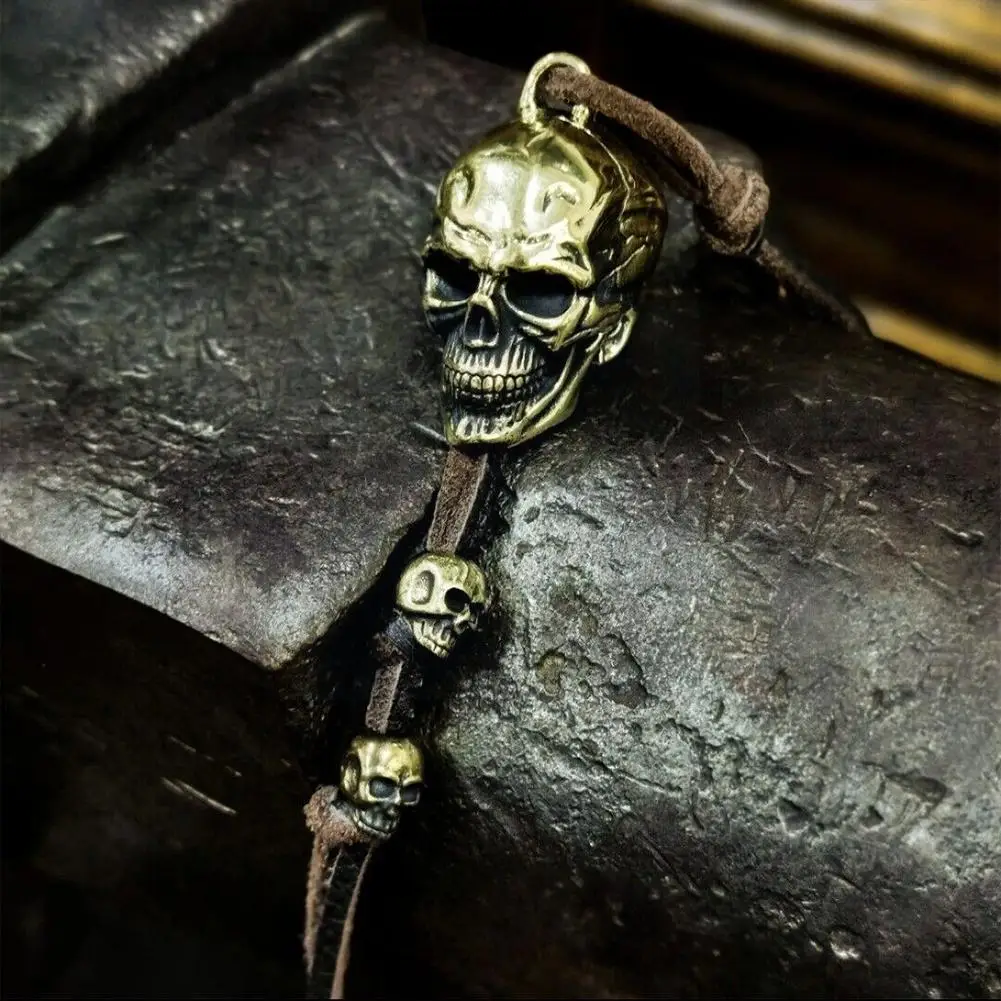 Biker Skull Bell Gremlin Bell Per Moto Biker Bell Lucky Key Chain Hangings Regalo Moto Guardian Ride Bell Access N5Q7