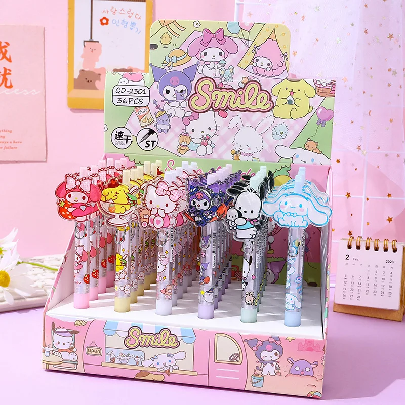 

36 шт., гелевая ручка с наконечником Hello Kitty