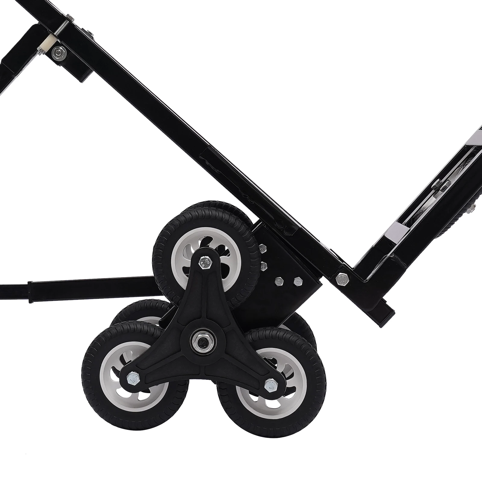 Klappbarer Treppensteigerwagen, Einkaufswagen, Einkaufswagen, zusammenklappbarer kleiner Einkaufswagen, Gepäckwagen, Tragfähigkeit 150 kg – Detail 3
