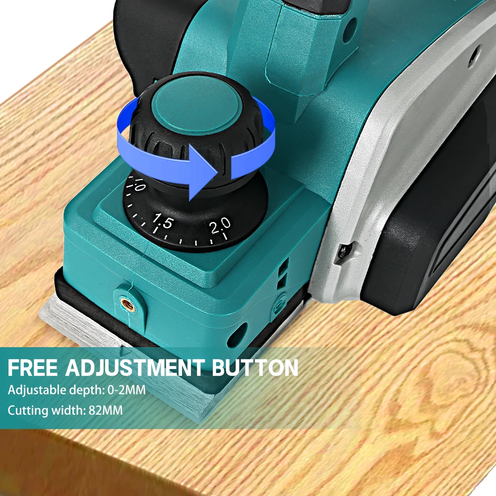 Cordless Rechargeable Electric Hand Planer Handheld Home DIY Wood Cutting Tool Woodworking Power Planer For Makita 18V Battery 3