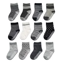 6 Pairs Kids Socks Striped Star Pattern Non-slip Floor Socks For Toddler Baby Boys Socks 1