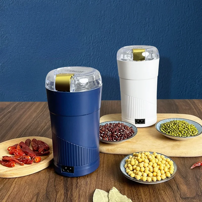 Mini Electric Coffee Grinder Powerful Cafe Grass Nuts Herbs Grains