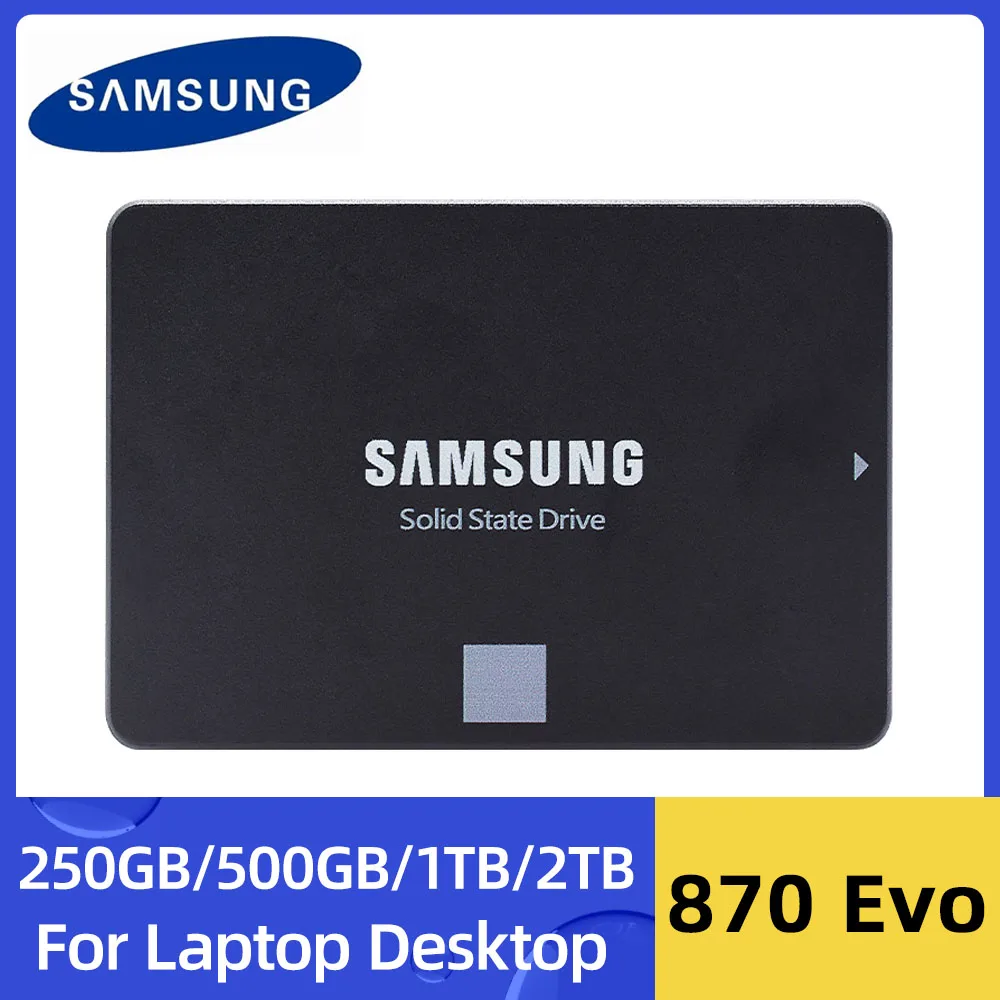 Samsung-sataiii Unidade Interna de Estado Sólido Ssd 870 Evo Disco de Armazenamento para Laptop ou Desktop Original 250gb 500gb 1tb 2tb 25
