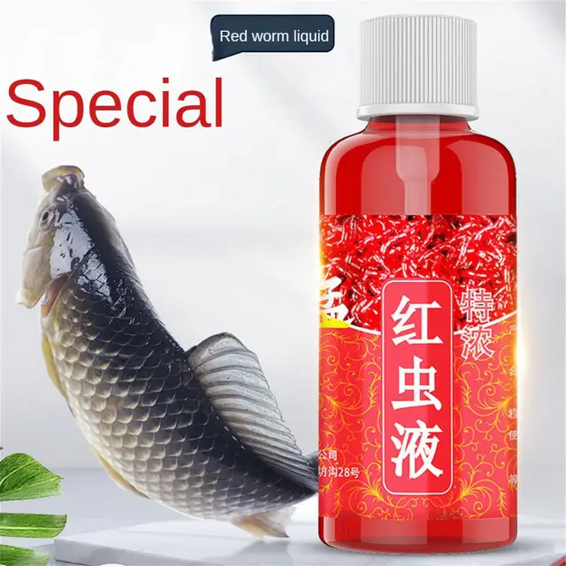 1~10PCS Fish Bait Additive 60ml Concentrated Red Worm Liquid High  Concentration FishBait Attractant Tackle Food for Trout Cod