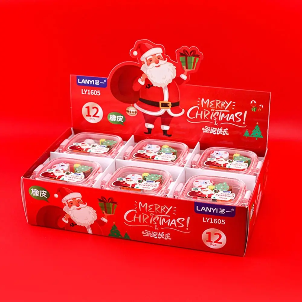 Santa-Christmas-Eraser-School-Supplies-Snowmen-Cartoon-Rubber-Eraser ...