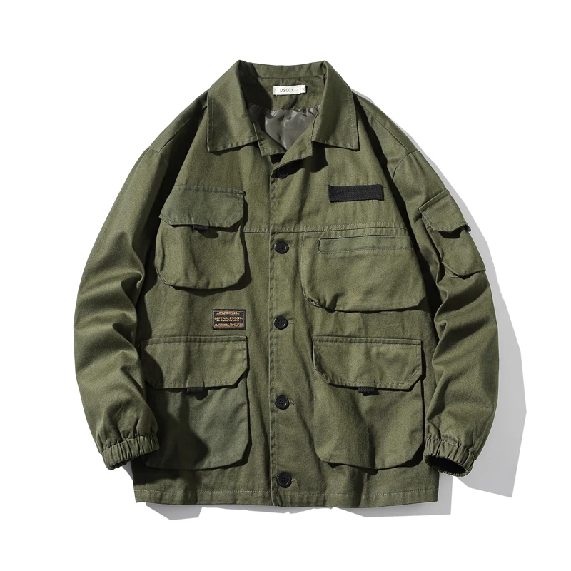 2022 New Japanese Streetwear Army Green Plus Size Work Jacket Men Clothing Harajuku Coat Korean Fashion Military Casual Workwear 2022 new japanese streetwear army green plus size work jacket men clothing harajuku coat korean fashion military casual workwear