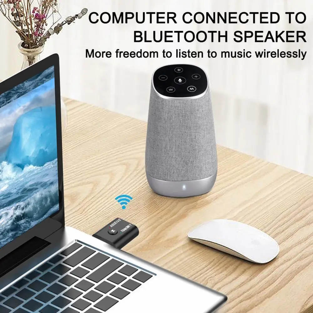 Беспроводной адаптер Usb Bluetooth 5 0 передатчик приемник разъем автомобильный