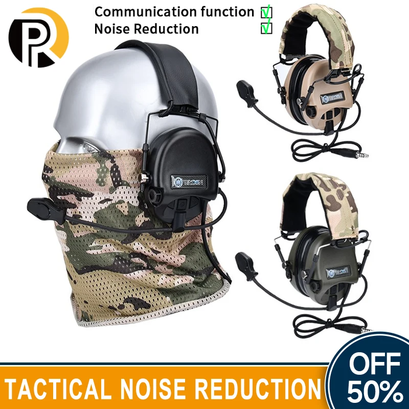 

WADSN Sordin Tactical Headset Active Pickup Noise Reduction Shooting Headphone Kenwood U94 PTT Outdoor Hunting Airsoft Earphone