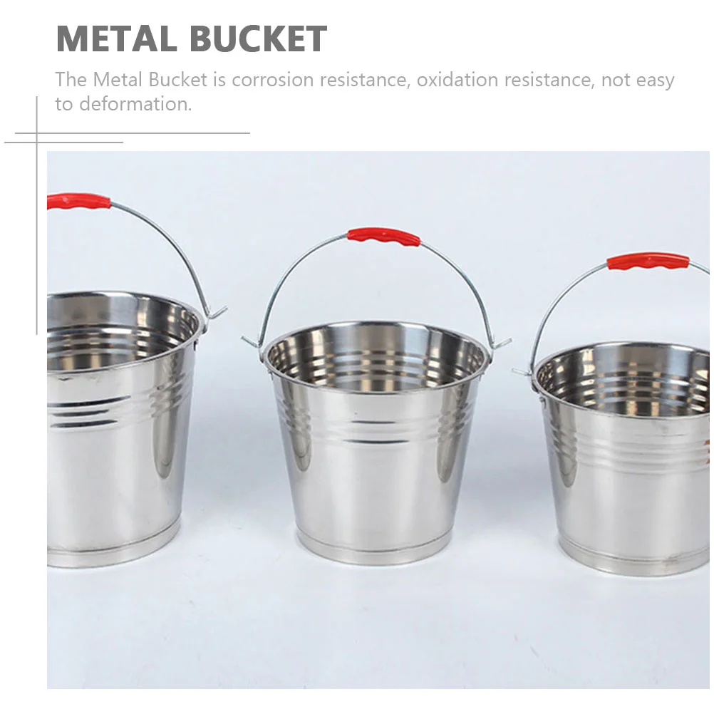 Portable Stainless Steel Bucket Lid Multipurpose Milk Container Water Cooler Metal Pail Storage Can Kitchen Tool